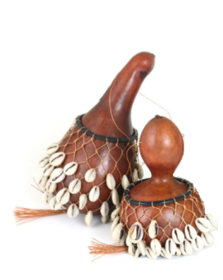 Cowrie Shell Gourd Shakers