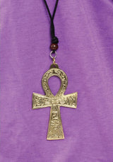 Large Gold or Silver Ankh Necklace