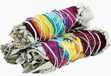 7 Chakras Rose and White Sage Smudge Sticks